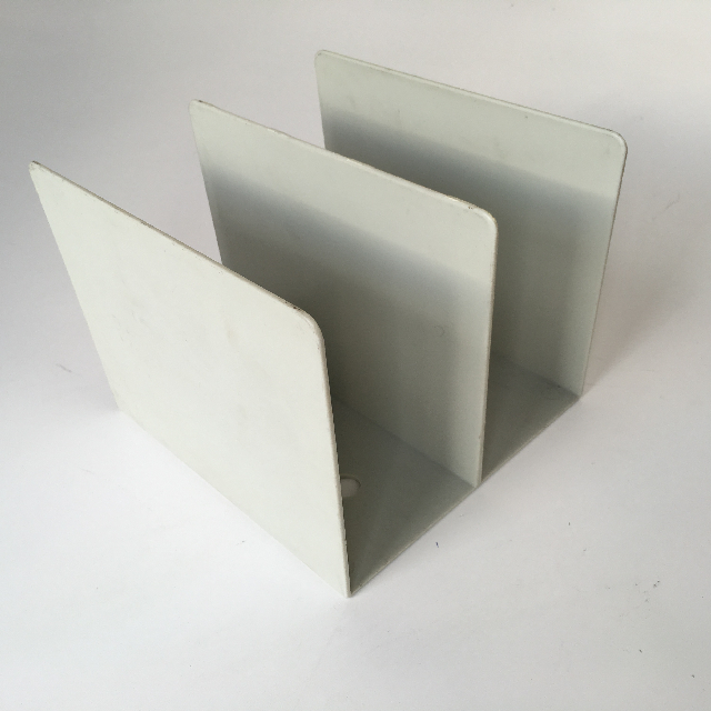 FILE OR MAGAZINE RACK, Grey Plastic
